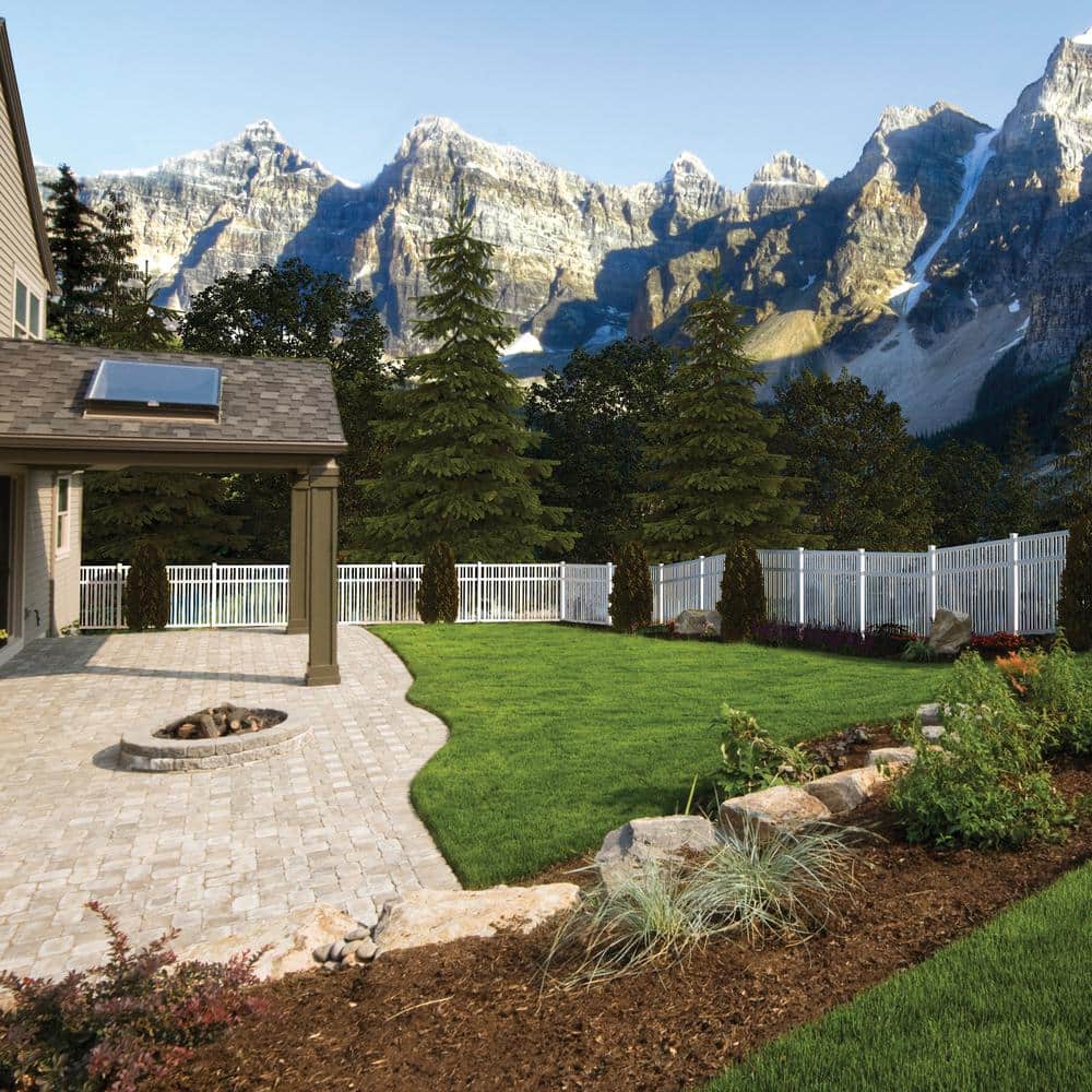 Veranda Pro Series 4x4x8 White Vinyl Lafayette Corner Fence Post
