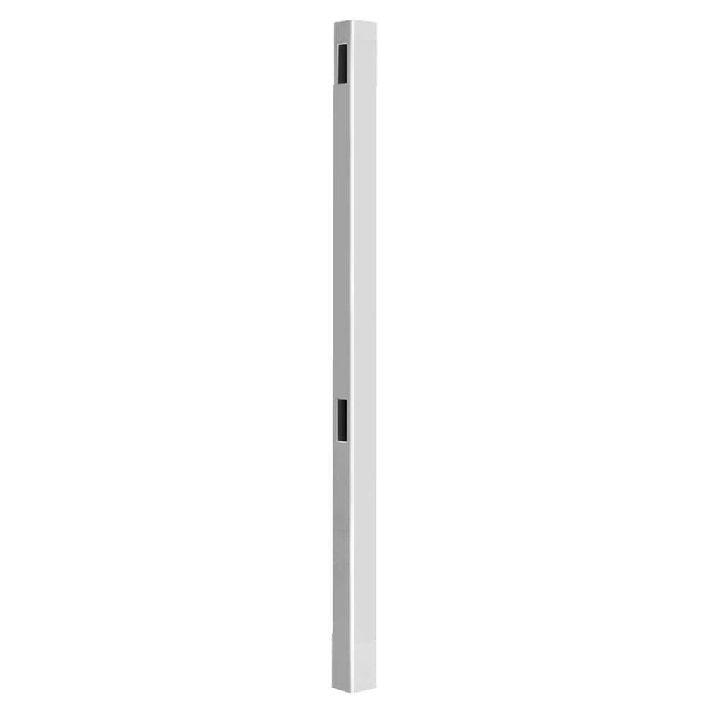 Veranda 5 in. x 5 in. x 8 ft. White Vinyl Routed Fence End/Gate Post