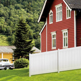 Veranda 5 in. x 5 in. x 8 ft. White Vinyl Routed Fence End/Gate Post