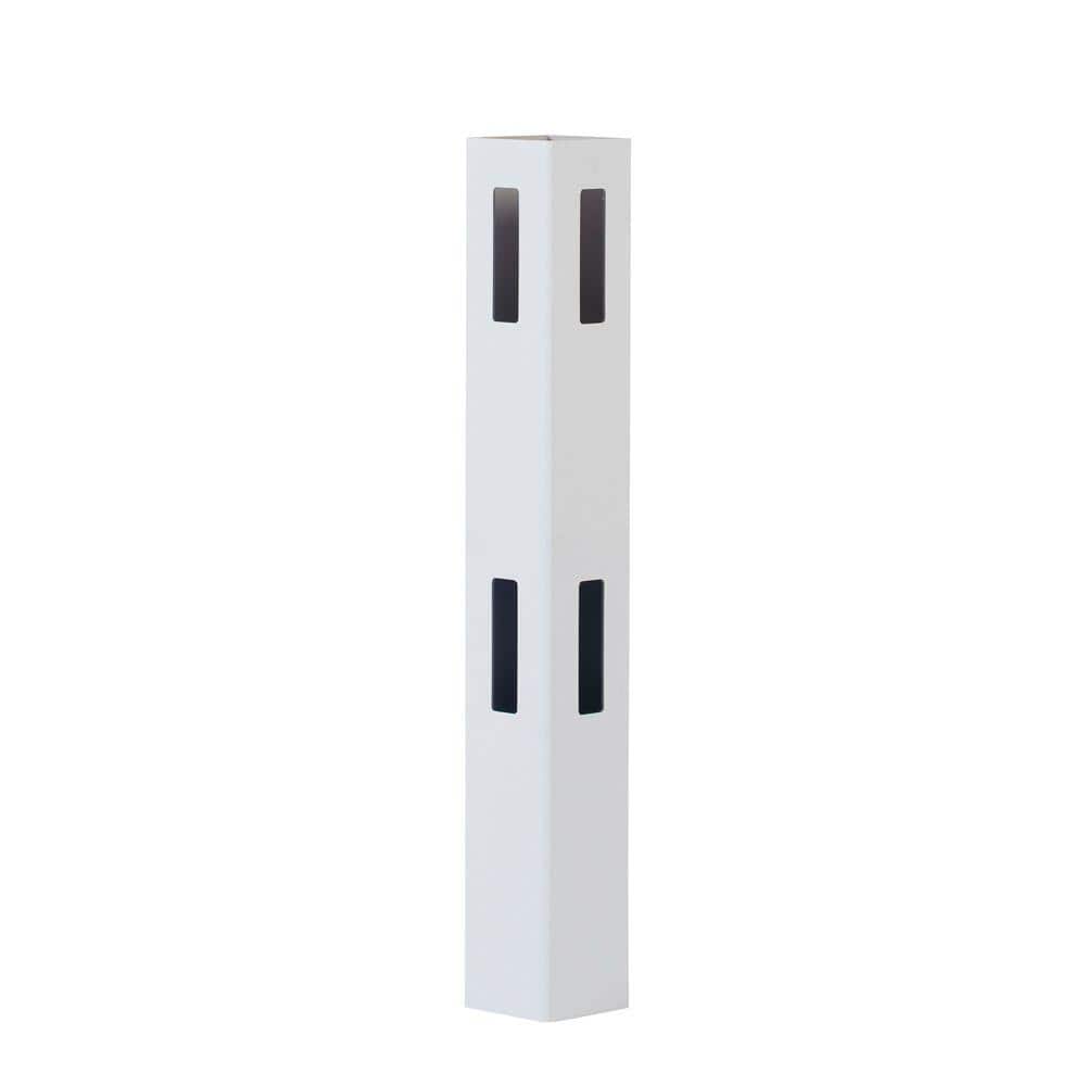 Veranda 5 in. x 5 in. x 5 ft. Vinyl White Ranch 2-Rail Corner Fence Post