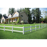 Veranda 5 in. x 5 in. x 5 ft. Vinyl White Ranch 2-Rail Corner Fence Post