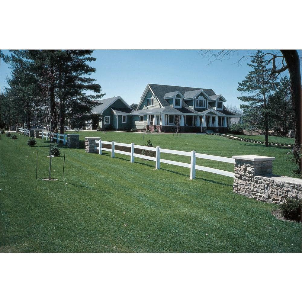 Veranda 5 in. x 5 in. x 5 ft. Vinyl White Ranch 2-Rail Corner Fence Post