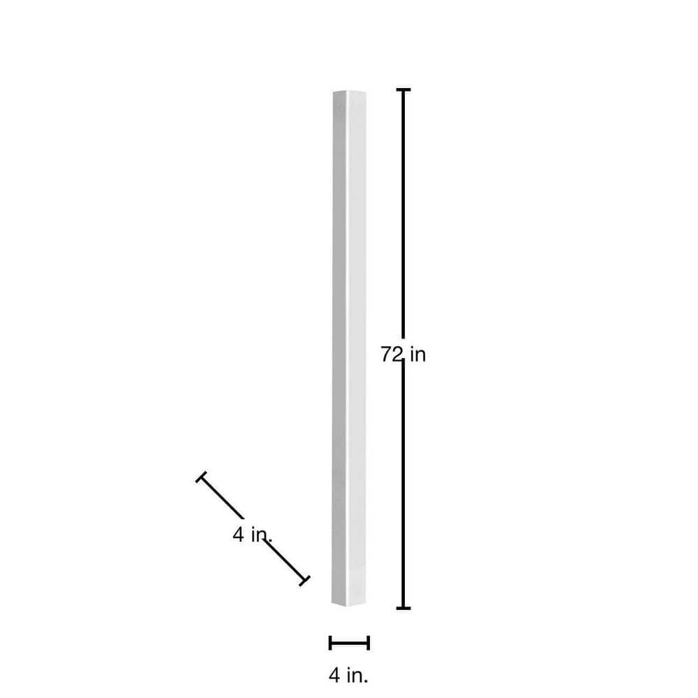 Veranda 4 in. x 4 in. x 6 ft. White Vinyl Square Fence Post