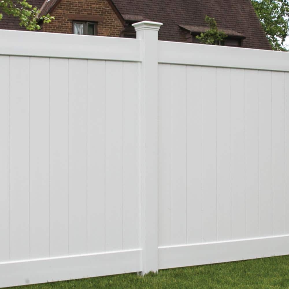 Veranda Acadia/Roosevelt 5x5x9 ft White Vinyl Fence Post