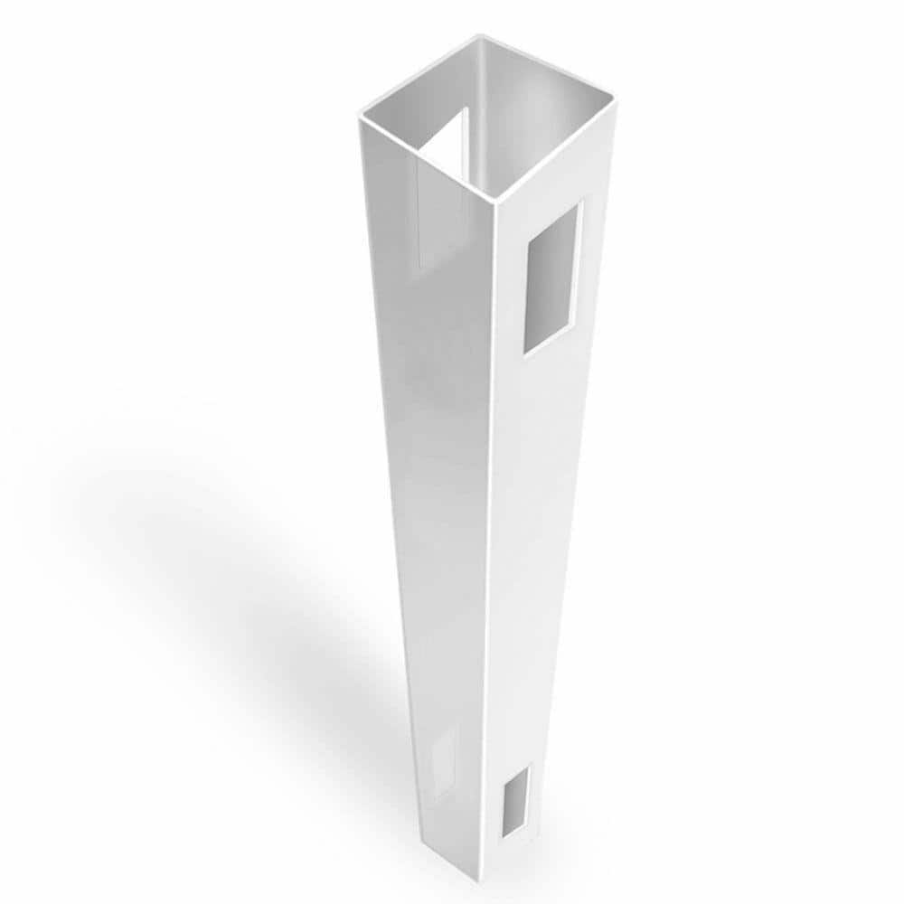 Veranda Linden 8 ft. White Vinyl Routed Fence Line Post