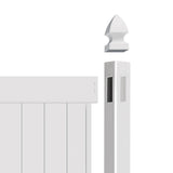 Veranda 5 in. x 5 in. x 9 ft. White Vinyl Pro Fence Line Post