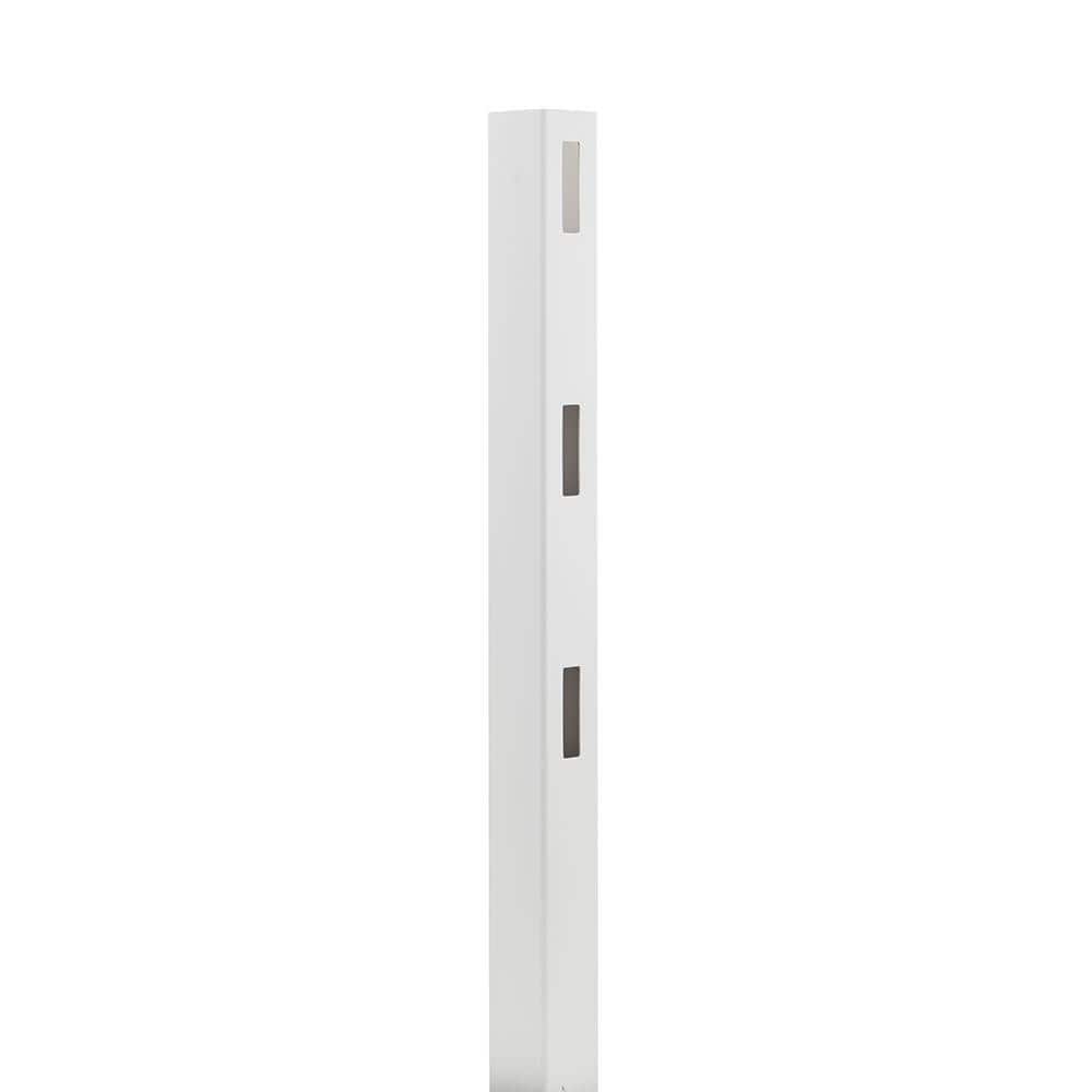 Veranda 5 in. x 5 in. x 7 ft. Vinyl White Ranch 3-Rail Line Post