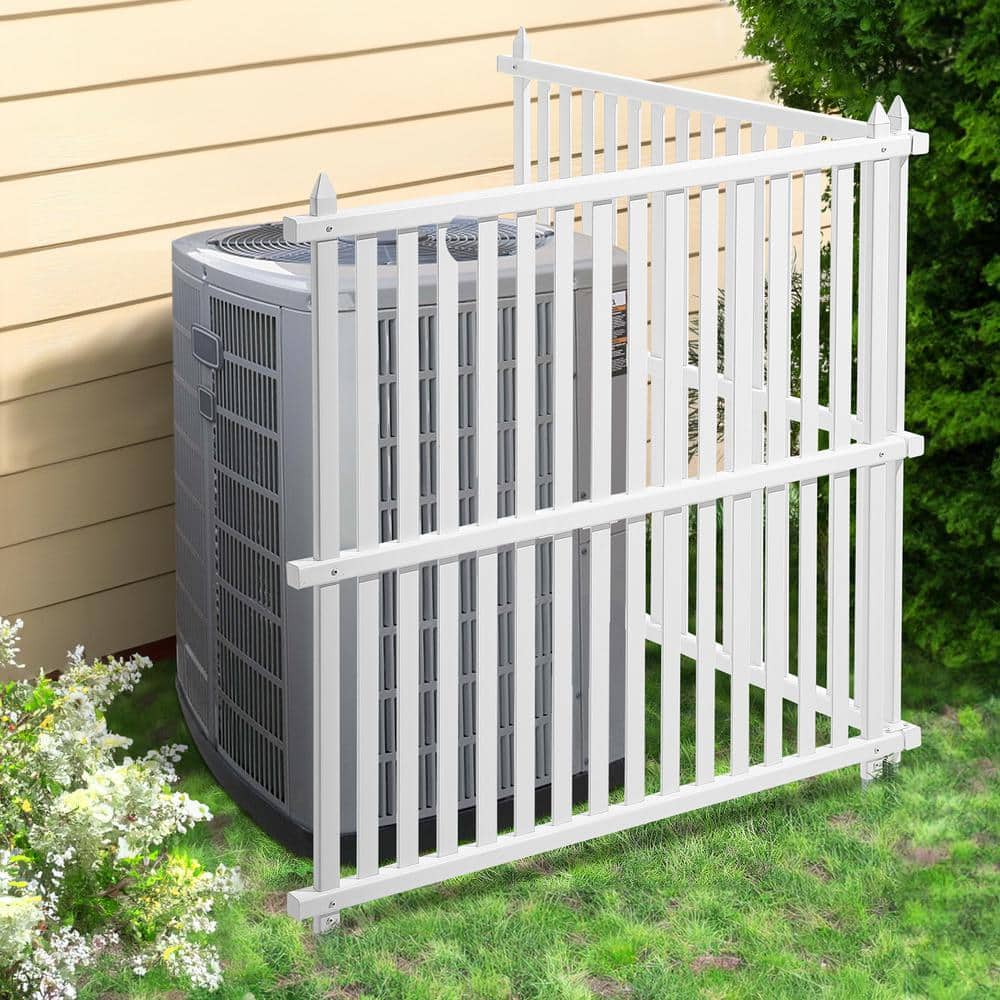VEVOR 48in x 48in Vinyl Privacy Fence Panels - Louvered Outdoor Screens Kit