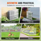 VEVOR 48in x 48in Vinyl Privacy Fence Panels - Louvered Outdoor Screens Kit