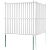 VEVOR 48in x 48in Vinyl Privacy Fence Panels - Louvered Outdoor Screens Kit