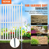 VEVOR 48in x 48in Vinyl Privacy Fence Panels - Louvered Outdoor Screens Kit