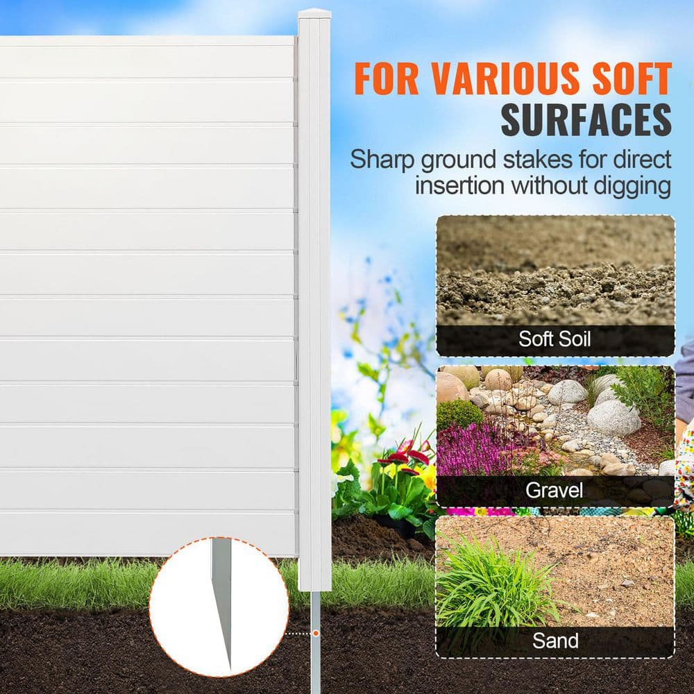 VEVOR Outdoor Privacy Screens 50"x50" Vinyl Air Conditioner & Pool Enclosure