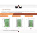 Enclo Privacy Screens 3.8 ft. H x 3 ft. W Wilmington White Vinyl Privacy Screen (2-Pack)