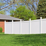 Unbranded 6 ft. x 6 ft. White Vinyl Fence Panel Set - 2 Pieces
