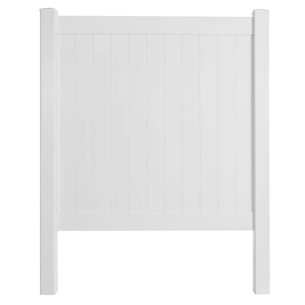Unbranded 6 ft. x 6 ft. White Vinyl Fence Panel Set - 2 Pieces