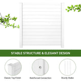 HONEY JOY 4.08 ft. x 4.04 ft. White PVC Outdoor Privacy Fence Panel