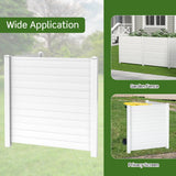 HONEY JOY 4.08 ft. x 4.04 ft. White PVC Outdoor Privacy Fence Panel