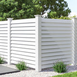 Barrette Outdoor Living Louvered 6x6x102 White Vinyl Fence Post