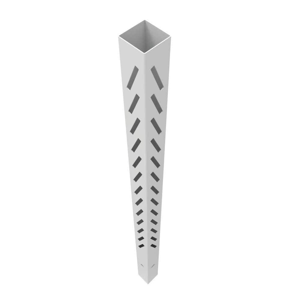 Barrette Outdoor Living Louvered 6x6x102 White Vinyl Fence Post