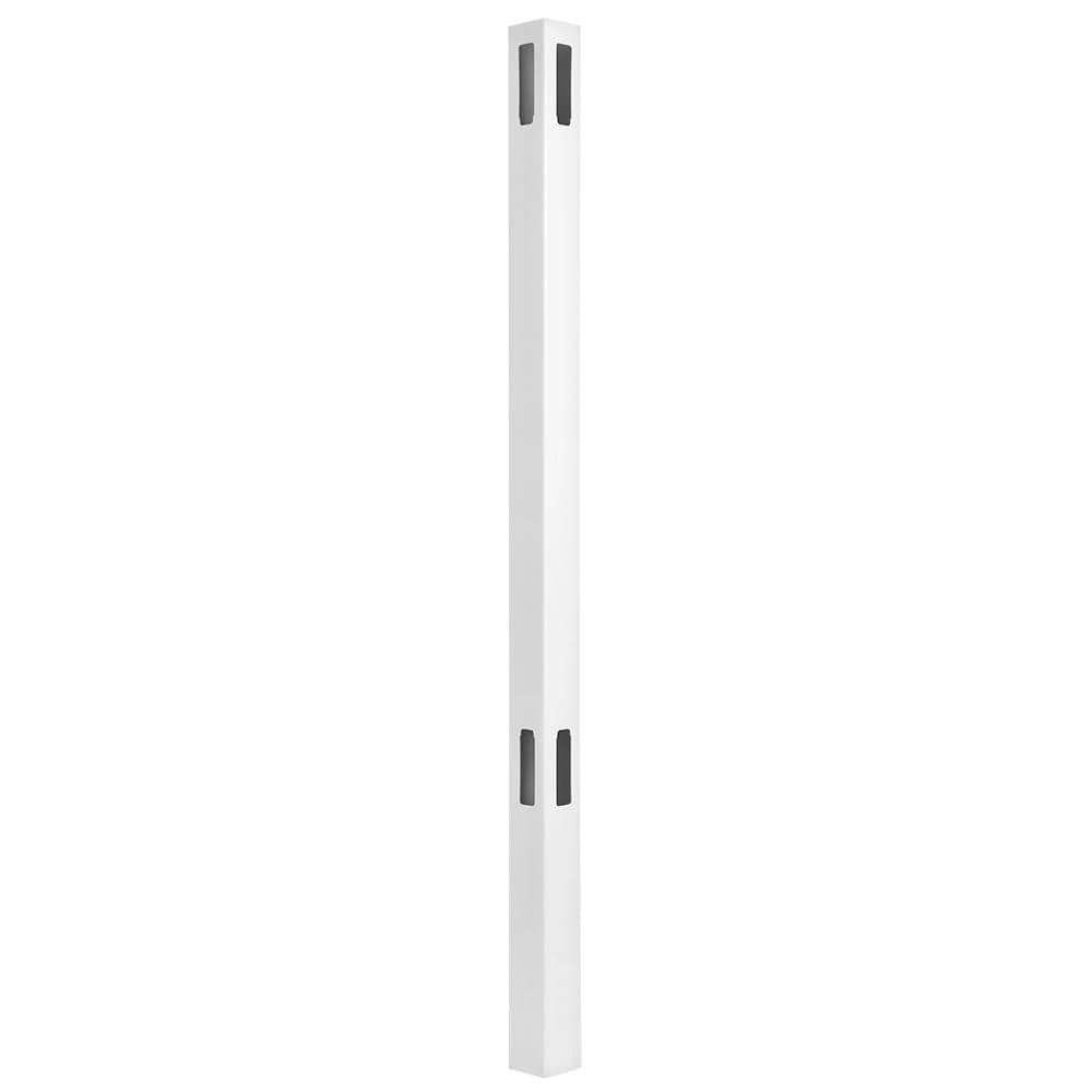 5 in. x 5 in. x 8 ft. White Polypropylene Fairfax Corner Fence Post