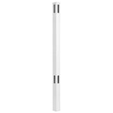 5 in. x 5 in. x 8 ft. White Polypropylene Fairfax Corner Fence Post