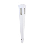 cadeninc 5 in. x 8 ft. White Vinyl Routed Fence Corner Post Set, Caps Included