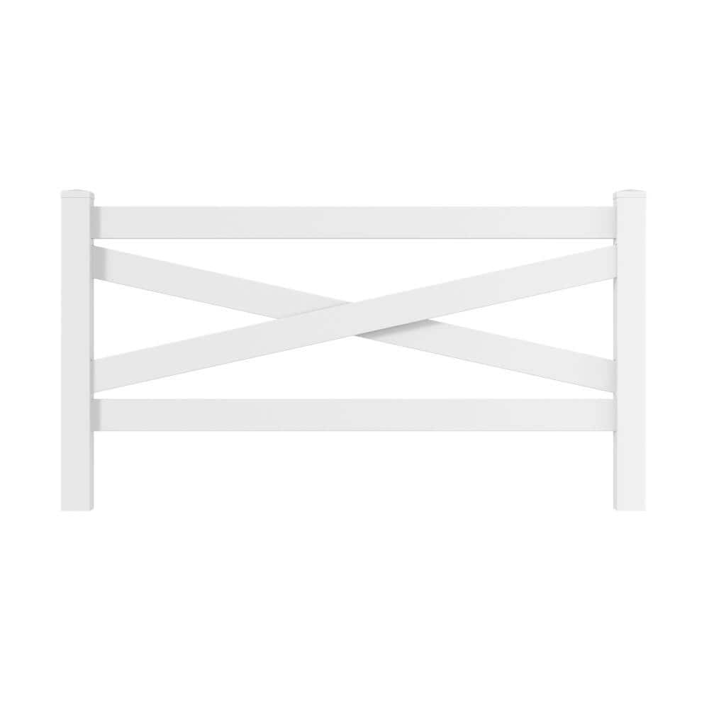 Veranda 1-1/2 in. x 5-1/2 in. x 8 ft. Tan Vinyl Ranch Fence Rail