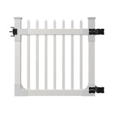 WamBam Fence 4 ft. x 4 ft. Nantucket Vinyl Picket Fence Gate with Stainless Steel Hardware