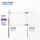 WamBam Fence 4 ft. x 4 ft. Nantucket Vinyl Picket Fence Gate with Stainless Steel Hardware