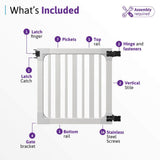 WamBam Fence 4 ft. x 4 ft. Sturbridge Vinyl Fence Gate with Stainless Steel Hardware