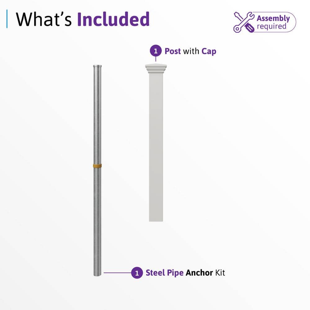 WamBam Fence No-Dig Vinyl Fence Post - Newport Finishing