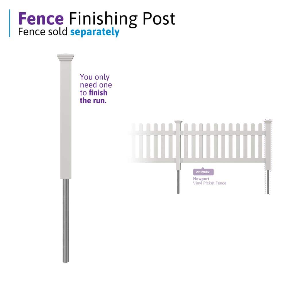 WamBam Fence No-Dig Vinyl Fence Post - Newport Finishing