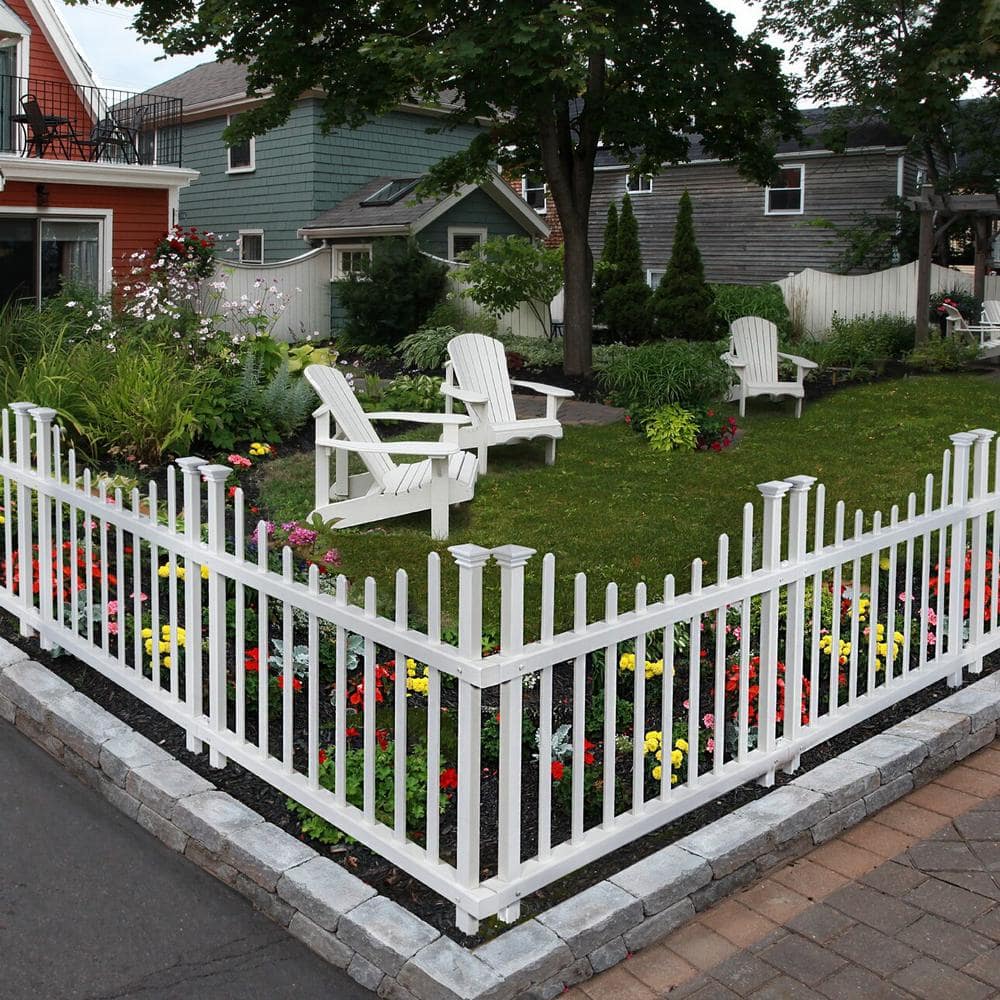 Zippity Outdoor Products Washington Vinyl Picket Fence Panel Kit 2-Pack