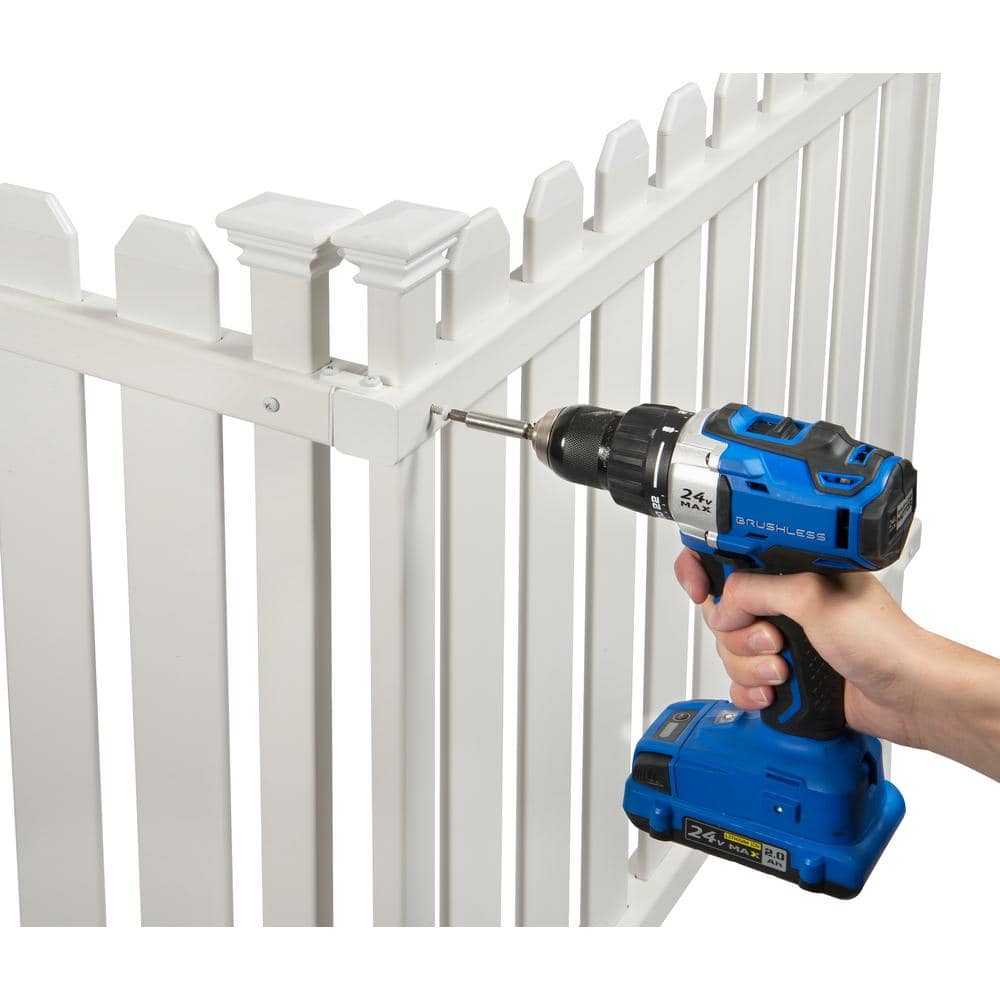 Zippity Outdoor Products Bella Puppy and Garden White Vinyl Fence Kit 2-Pack