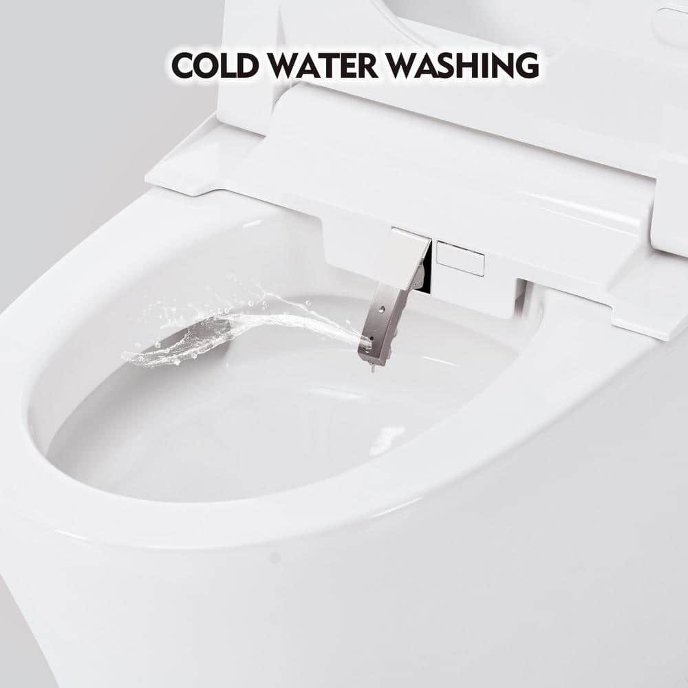Virubi Elongated Smart Toilet Bidet with Dual Flush & Foot Sensor