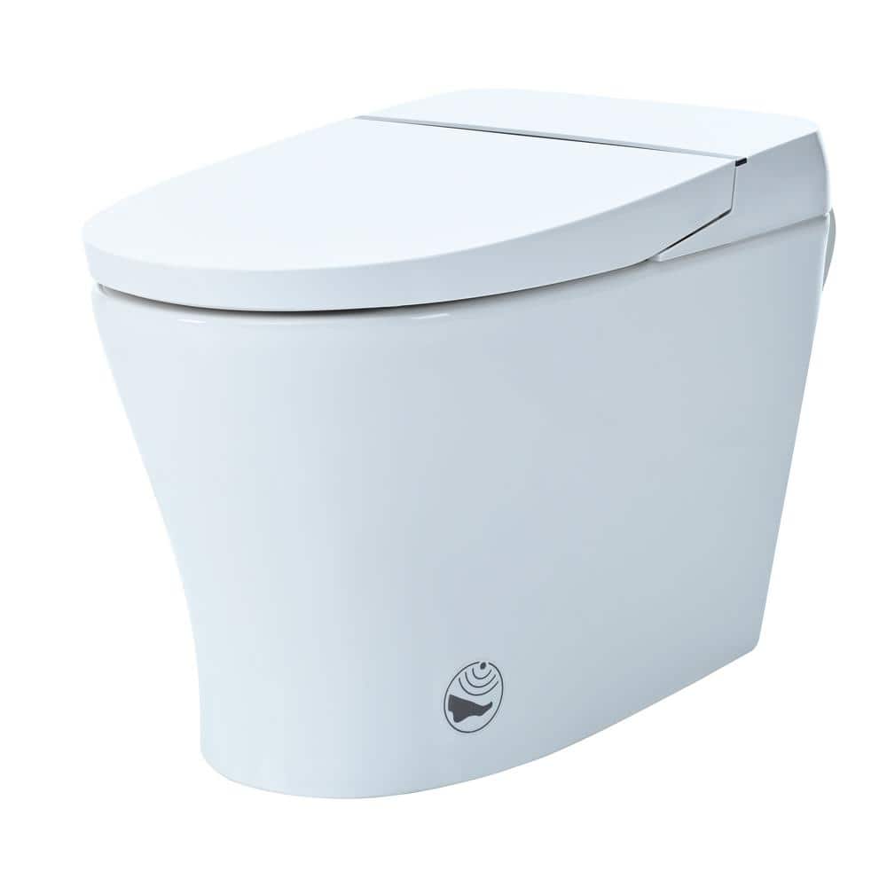 Virubi Elongated Smart Toilet Bidet with Dual Flush & Foot Sensor