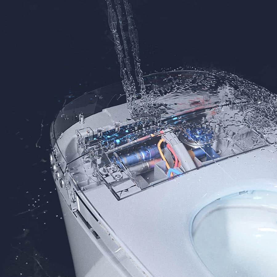 Virubi Elongated Smart Toilet Bidet with Dual Flush & Foot Sensor