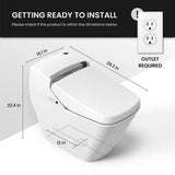 VOVO Stylement Tankless Smart Bidet Toilet with Auto Flush & Heated Seat