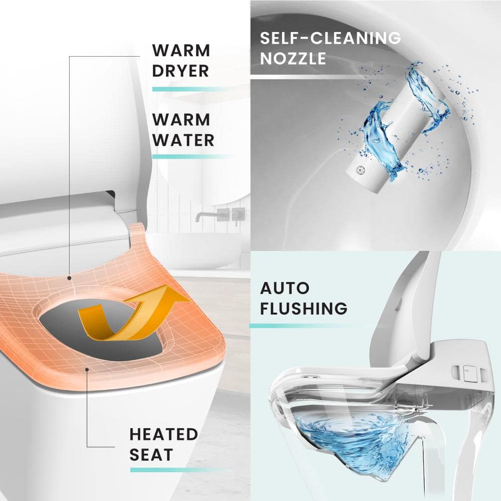 VOVO Stylement Tankless Smart Bidet Toilet with Auto Flush & Heated Seat