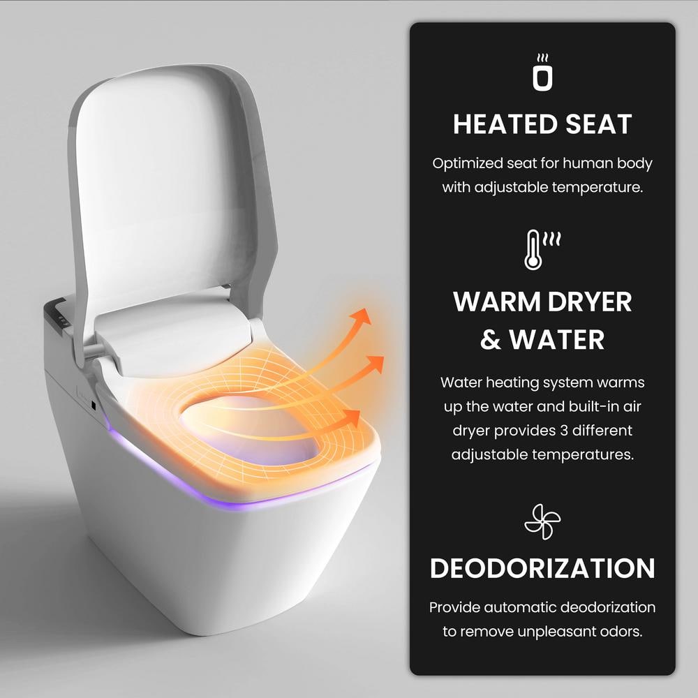VOVO Stylement Tankless Smart Bidet Toilet with UV LED and Heated Seat