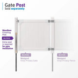 WamBam Fence 4 ft. H x 4 ft. W Westport White Vinyl Privacy Fence Gate with Stainless Steel Hardware