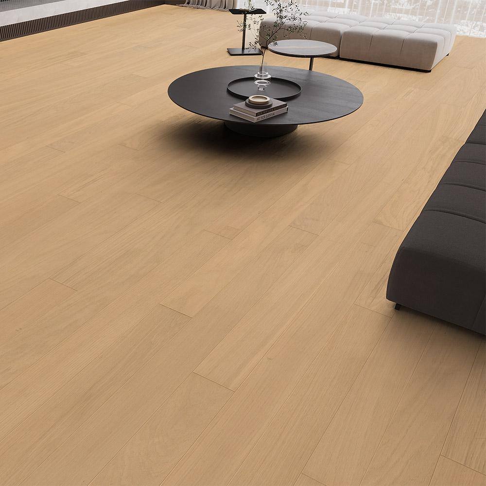 Selkirk White Wash Oak 3/8 in. T x 3 in. W Tongue and Groove Wire Brushed Engineered Hardwood Flooring (35.34 sq.ft./case)
