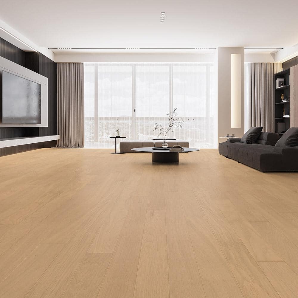 Selkirk White Wash Oak 3/8 in. T x 3 in. W Tongue and Groove Wire Brushed Engineered Hardwood Flooring (35.34 sq.ft./case)