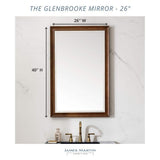 James Martin Vanities Glenbrooke 26" x 40" Rectangular Bathroom Vanity Mirror in White Wash Walnut