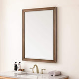 James Martin Vanities Glenbrooke 30" x 40" Rectangular Bathroom Vanity Mirror in White Wash Walnut