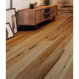 NATU White Washed Hickory 3/8 in. T x 7.5 in. W Click Lock Wire Brushed Engineered Hardwood Flooring (19.4 sq.ft./case)