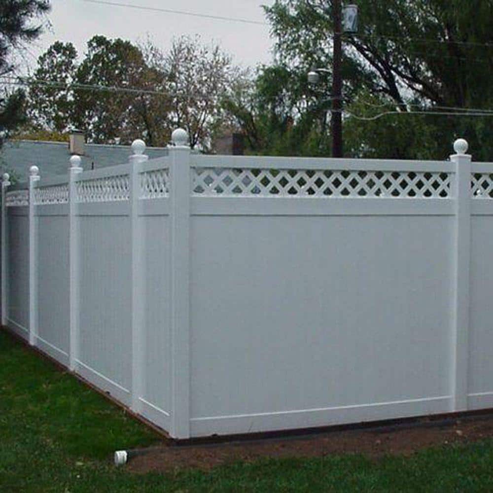 Weatherables 5 in. x 5 in. White Vinyl Ball Post Cap