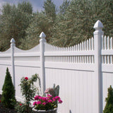 Weatherables 5 in. x 5 in. White Vinyl Gothic Post Cap
