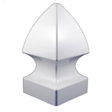 Weatherables 5 in. x 5 in. White Vinyl Gothic Post Cap