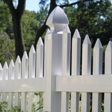 Weatherables 5 in. x 5 in. White Vinyl Gothic Post Cap